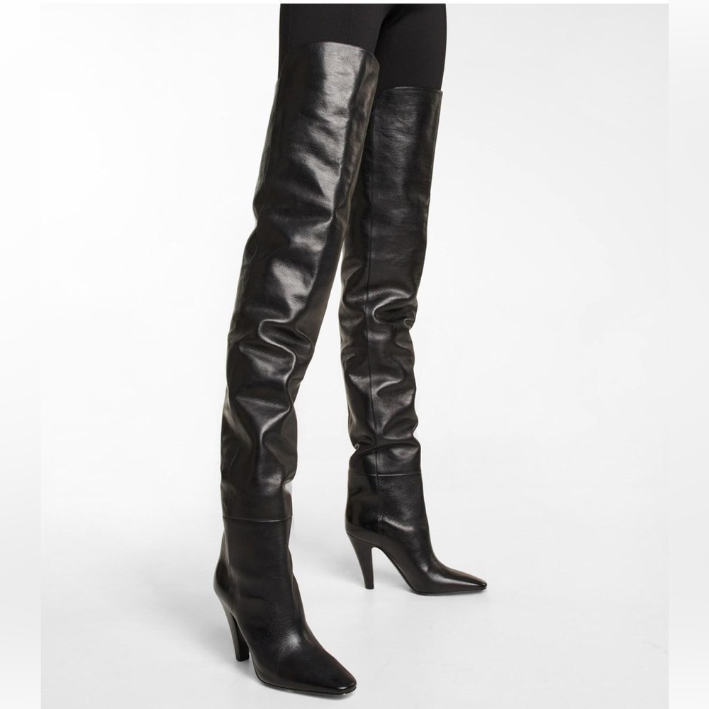 Saint Laurent Betty 94 Over The Knee Leather Boots